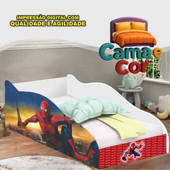 Adesivo para Cama Carro Infantil e Solteiro Menino Homem Aranha