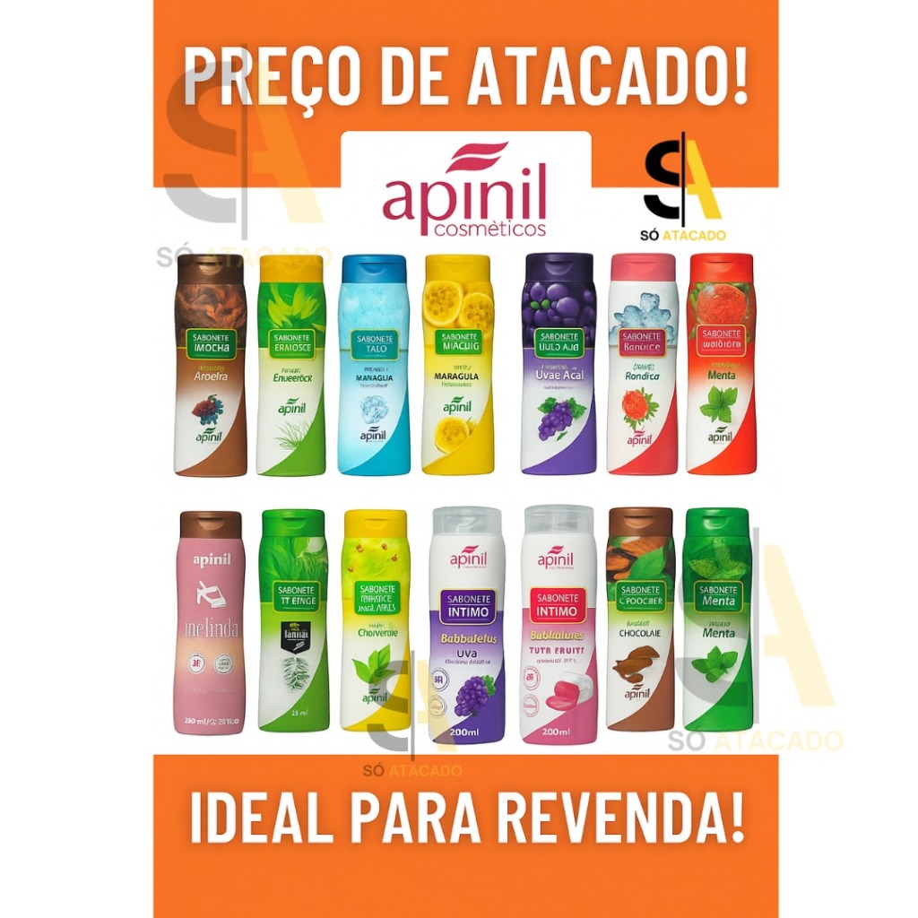 Kit 12 und Sabonete Íntimo Apinil— PODE ESCOLHER | Higiene Feminina pH Balanceado em Oferta na Shopee