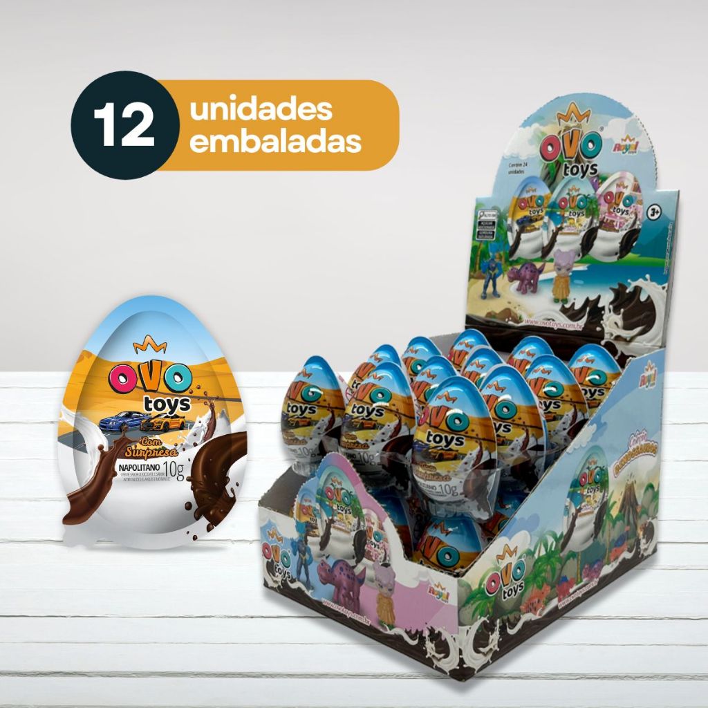 12 Un Ovo Royal Toys Meninos Brinquedo Colecionável em Oferta na Shopee