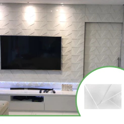 Revestimento 3D 20x30cm DELTA | 1 caixa com 2m² (34 peças) - Decoração de Parede | Direct Borrachas