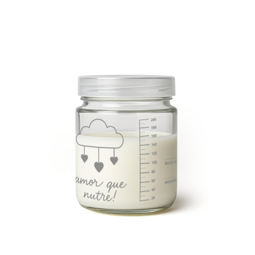 Kit 10 Potes Para Leite Materno Com Graduação 200ml - Nuvens em Oferta na Shopee