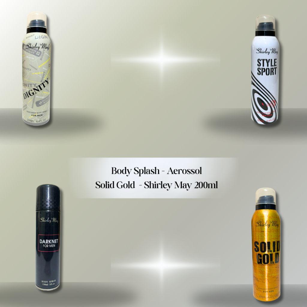 Fragrâncias Masculino Importado, Fragrâncias MARCA SHIRLEY MAY/Body Splash  Importado - 200/150ML