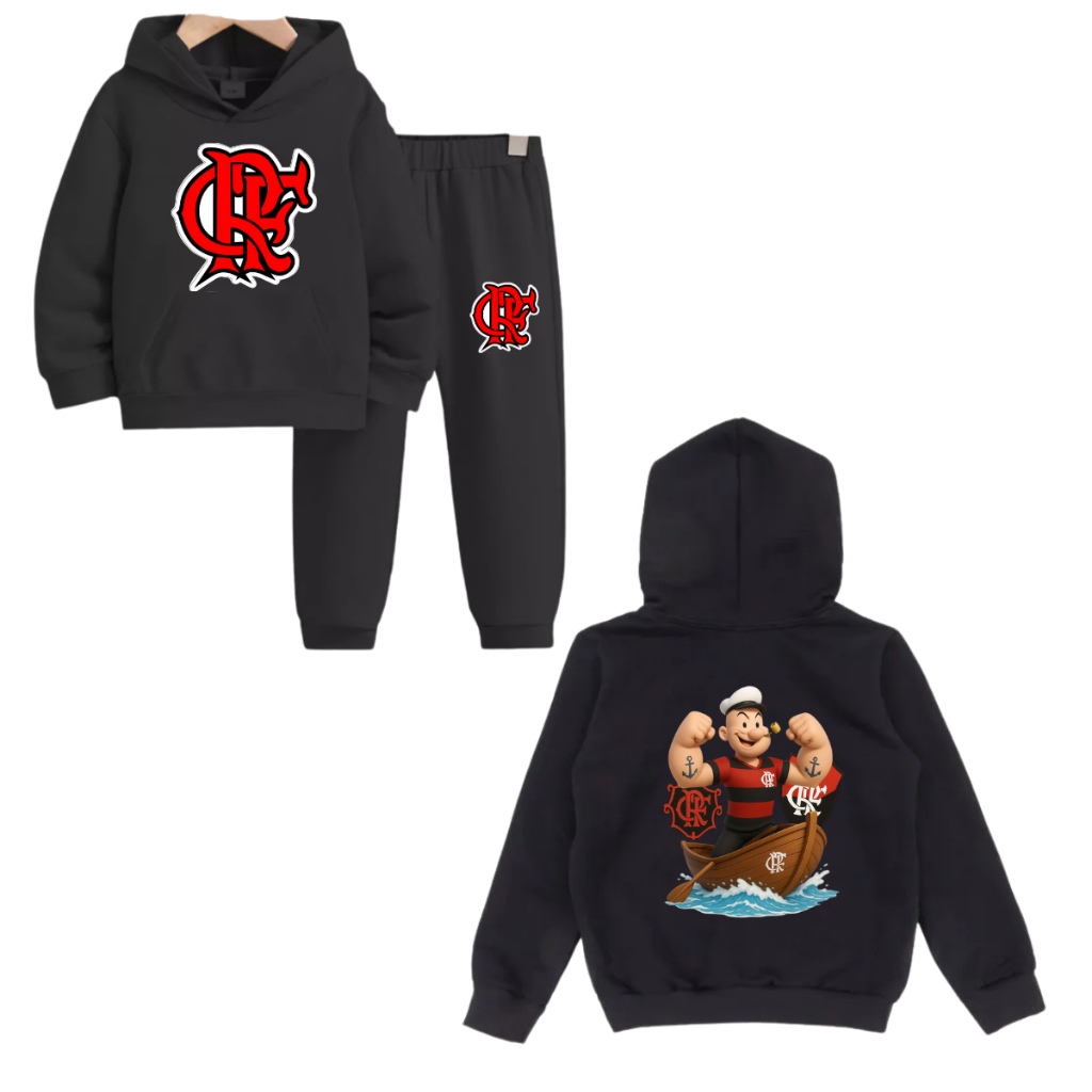 Blusa De Moletom + Calça Personalizada Rj Unissex Masculino Feminino infantil e juvenil 06 ao 16