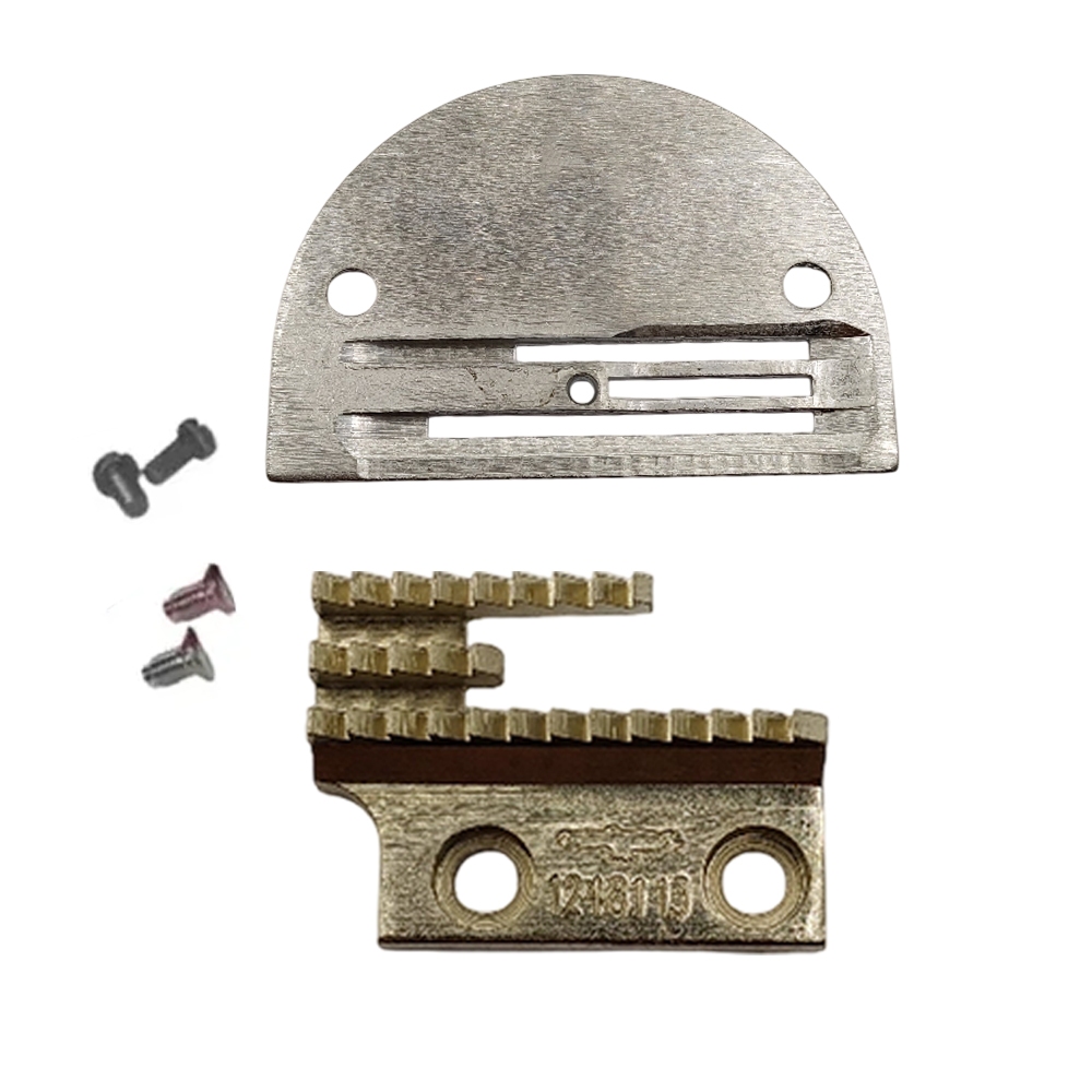 Kit Dente 3 Carreiras Médio Golden Eagle e Chapa Reta B18 para Máquina de Costura Industrial