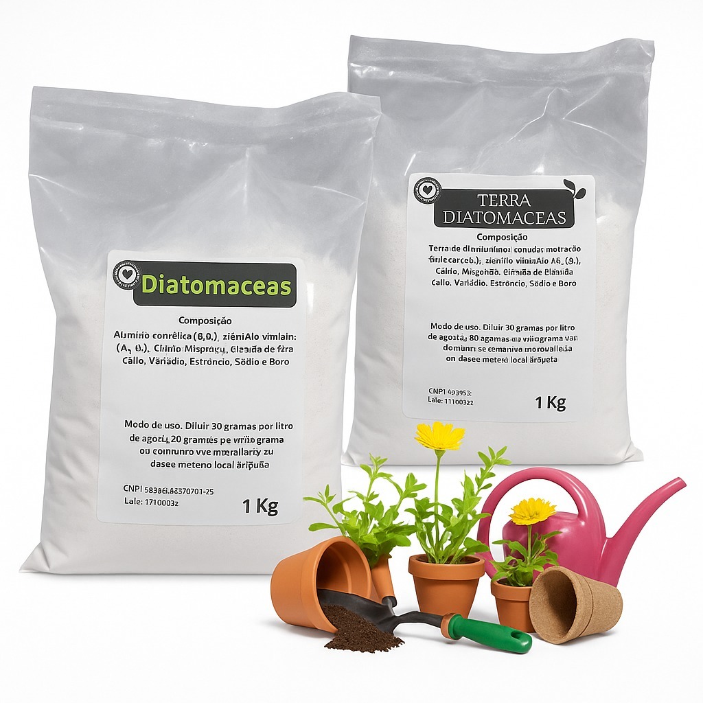Diatomita Terra Diatomacea 2kg Substrato Suculentas Cactos Rosa Deserto Horta Jardim Folhas