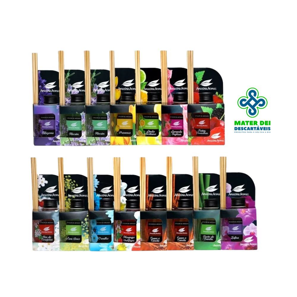 Difusor de Ambiente 270ml Amazônia Aromas Perfume de Ambiente Cheirinho para Casa Fragrâncias