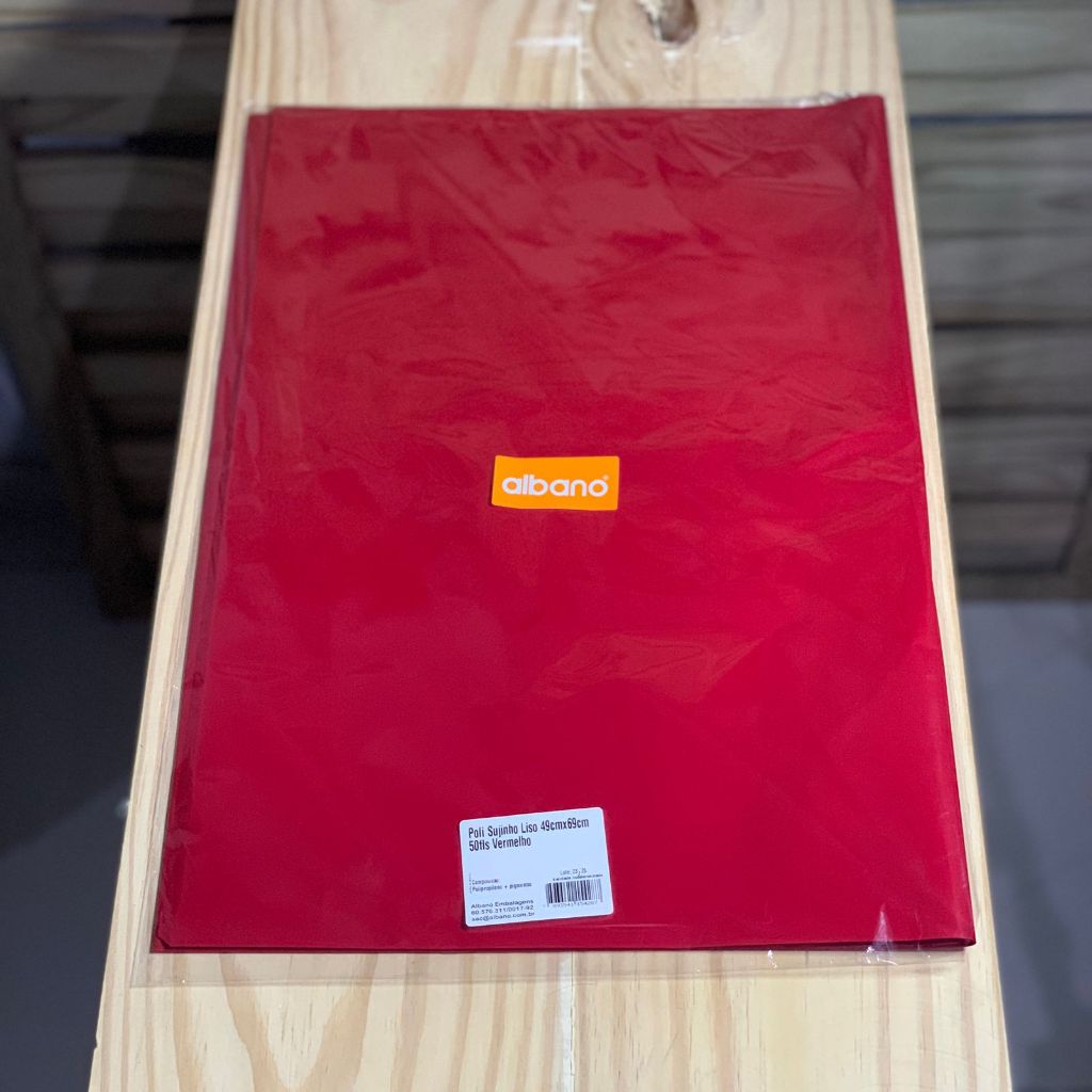 Poli Sujinho Liso 49x69cm com 50fls  Albano em Oferta na Shopee