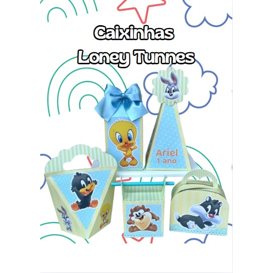 Caixinha Personalizada PEGUE MONTE - TEMA LONEY TUNNES — Kit Festa