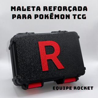 Deck box Maleta Pokémon TCG 3D + Moeda + Porta Deck 60+ Cartas + Equipe Rocket Kit Heróis Excelsos em Oferta na Shopee