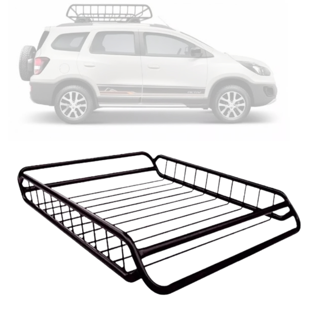 Bagageiro Maleiro Teto Gradeado Pequeno AÇO 80X100X12CM em Oferta na Shopee