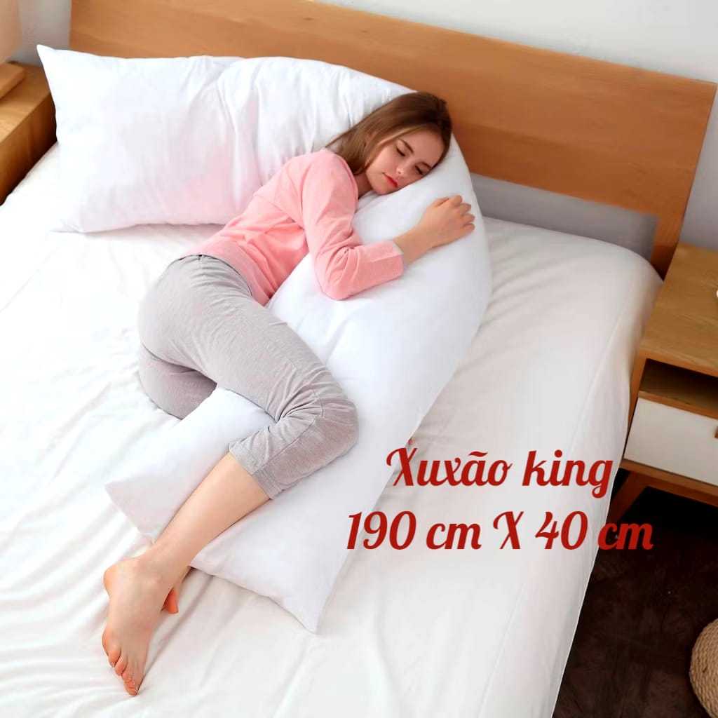Xuxão Travesseiro de Corpo Antialérgico KING 1,90 X 0,40 + Fronha Lavável Com Zíper ---- Refil + Capa PREÇO PROMOCIONAL
