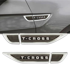 Par Emblema Adesivo Resinado Lateral Porta Vw T-Cross