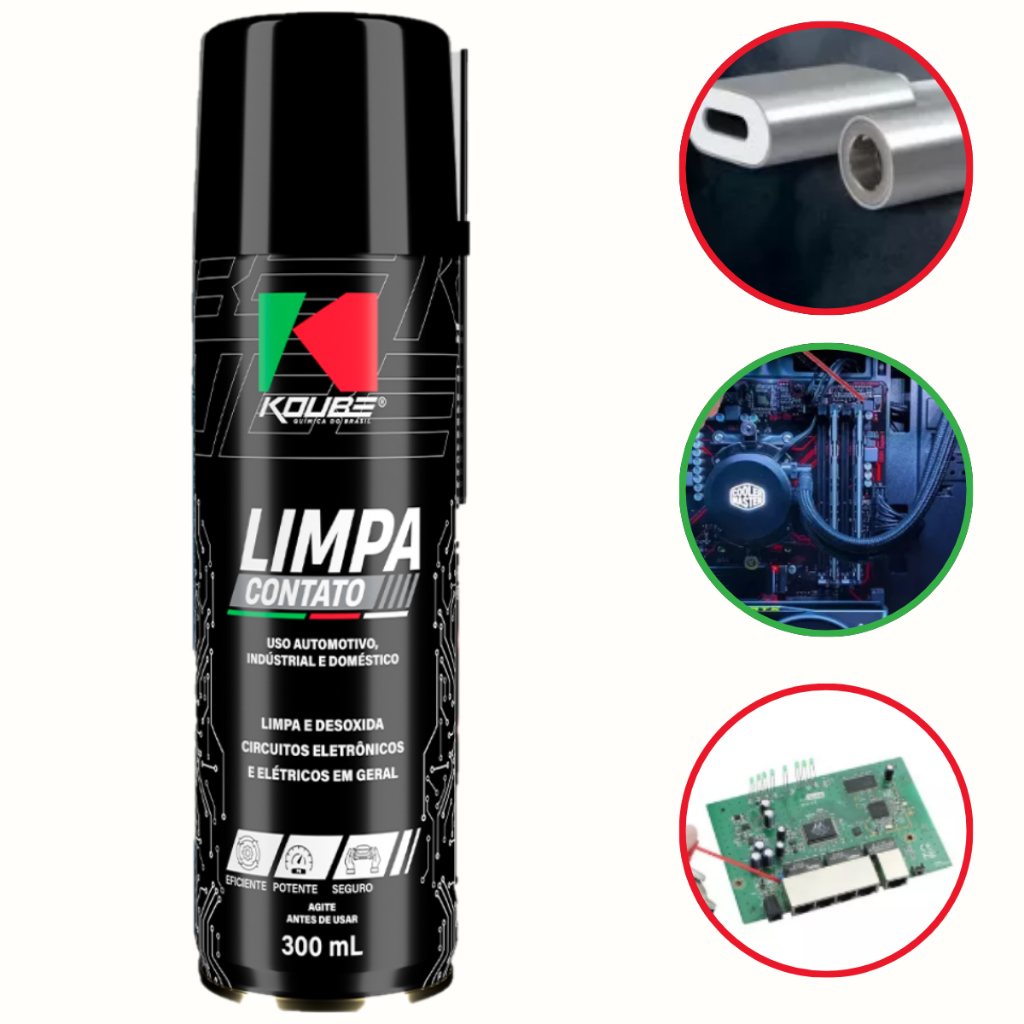 Limpa Contato Eletrico Spray Aerossol Koube Sistemas De Injeção Ignição Reles Computador Impressora em Oferta na Shopee
