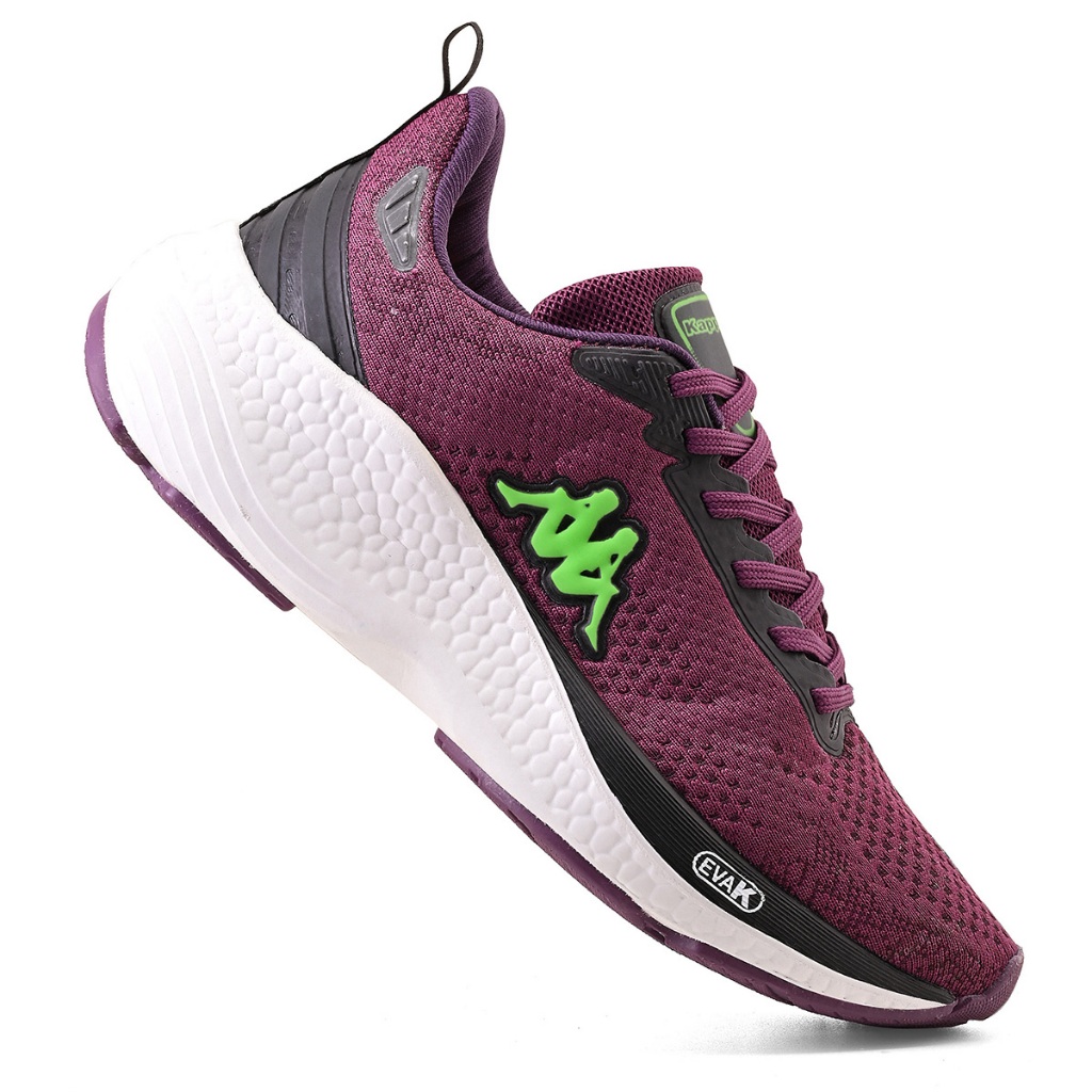 Detalhes do Tênis Kappa Pulse  Feminino Masculino Original Bordô Preto Casual Confortável Macio
