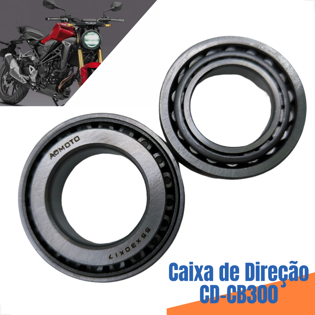 Caixa De Direção Esférica Rolamento Honda CB 300R 2009 Até 2015 Reposição MOTO YHL