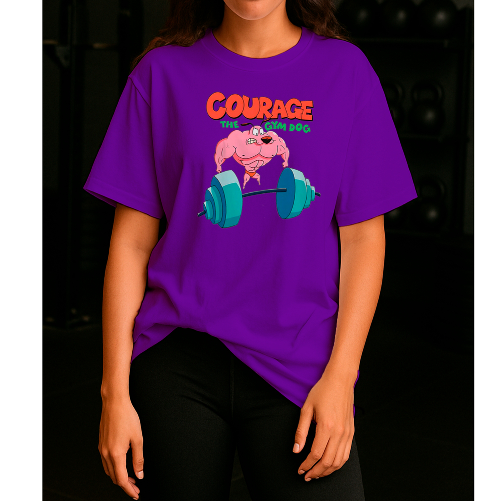 Camiseta Feminina Oversized T-Shirt Coragem Maromba Estilo Treino Academia 100% Algodão Lançamento