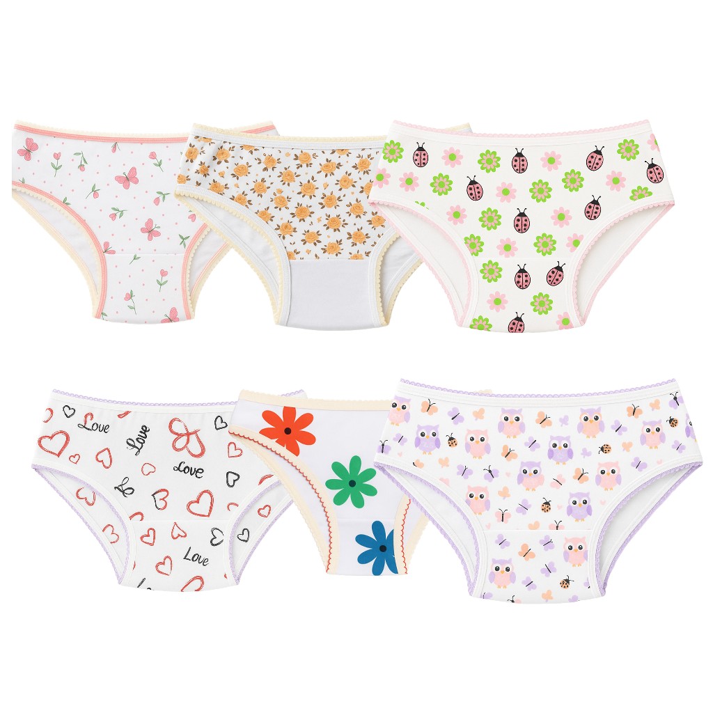 Kit 10 Calcinhas Tangas Infantil Menina Estampadas