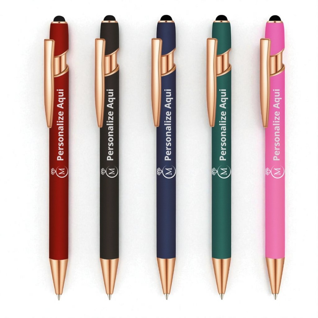 Conjunto 10 - 100 Canetas de Metal Personalizadas a Laser Premium Rose/Dourado em Oferta na Shopee