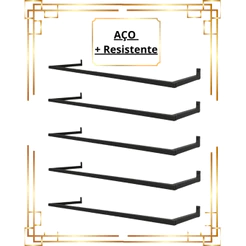 Kit Arara De Parede Cabideiro Aço Resistente Organizador de Roupas Loja Closet Quarto