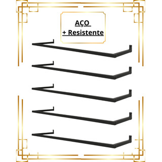 Kit Arara De Parede Cabideiro Aço Resistente Organizador de Roupas Loja Closet Quarto