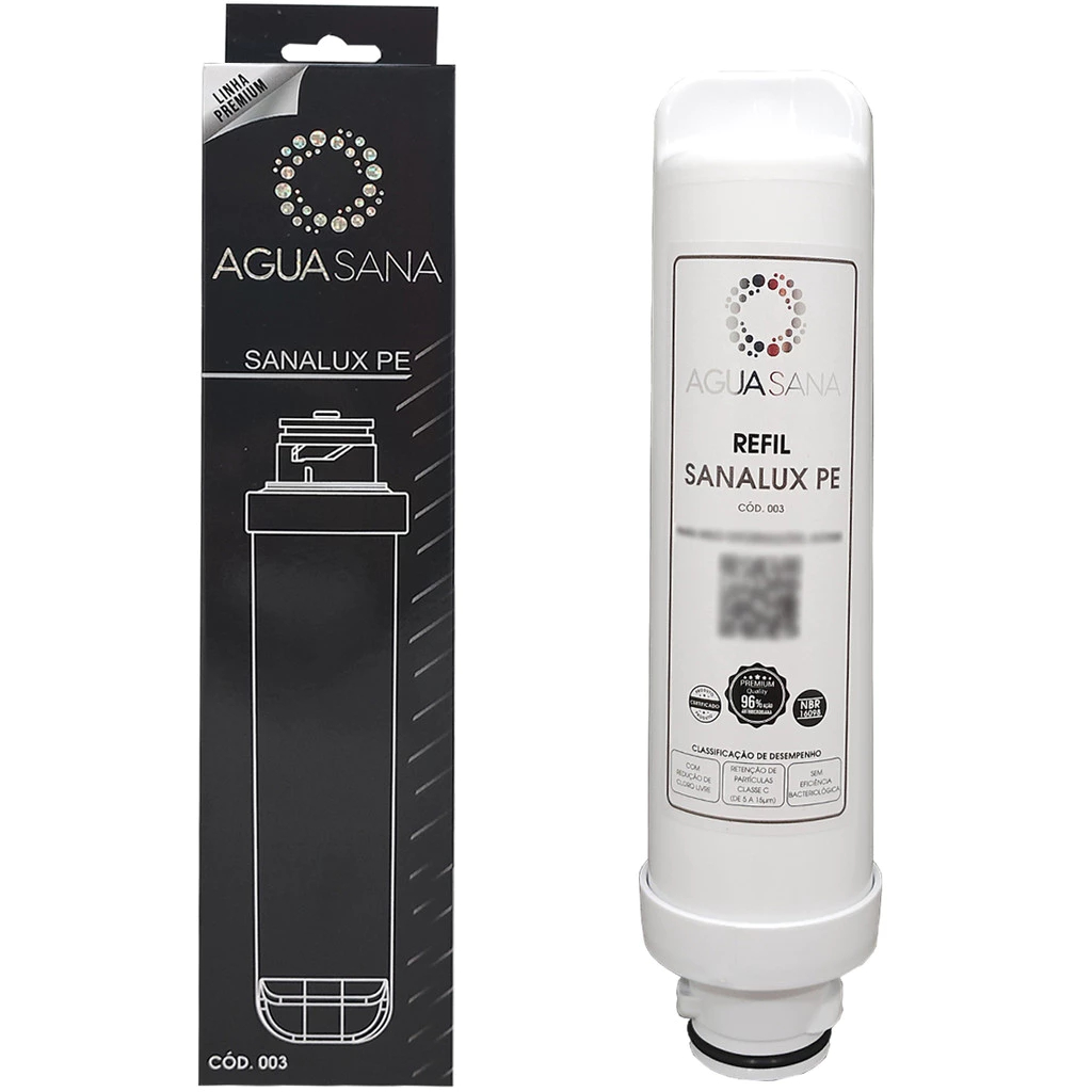 Refil Vela Filtro PE10B, PE10X Compatível Electrolux Linha Pe Pe10 Pappca20 Purificador AGUASANA