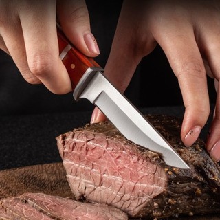 Faca de cozinha para frutas, faca portátil para bife, faca de aço inoxidável