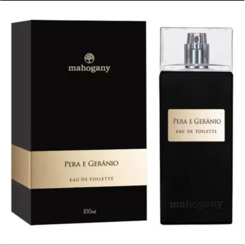 NOVA EMBALAGEM EAU DE TOILETTE PERA E GERÂNIO 100 ML MAHOGANY