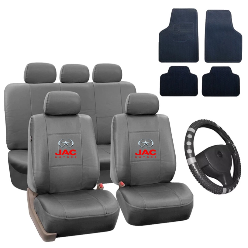 Kit Capa Banco Tapete Volante T50 Carro JAC Cinza