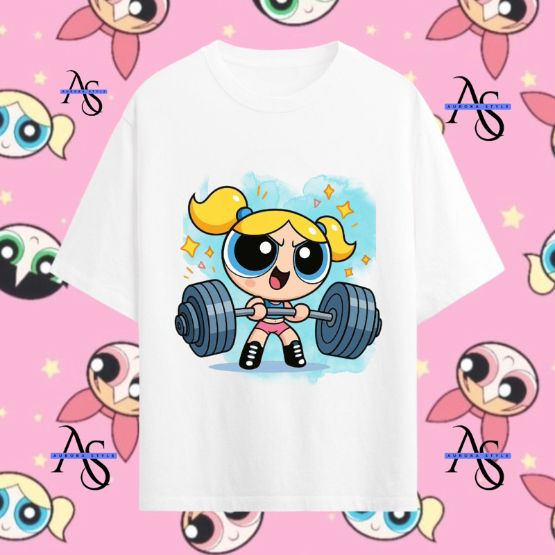 CAMISETA CAMISA FITNES LINDINHA MENINAS SUPER PODEROSAS ACADEMIA  STREETWEAR 100% ALGODÃO