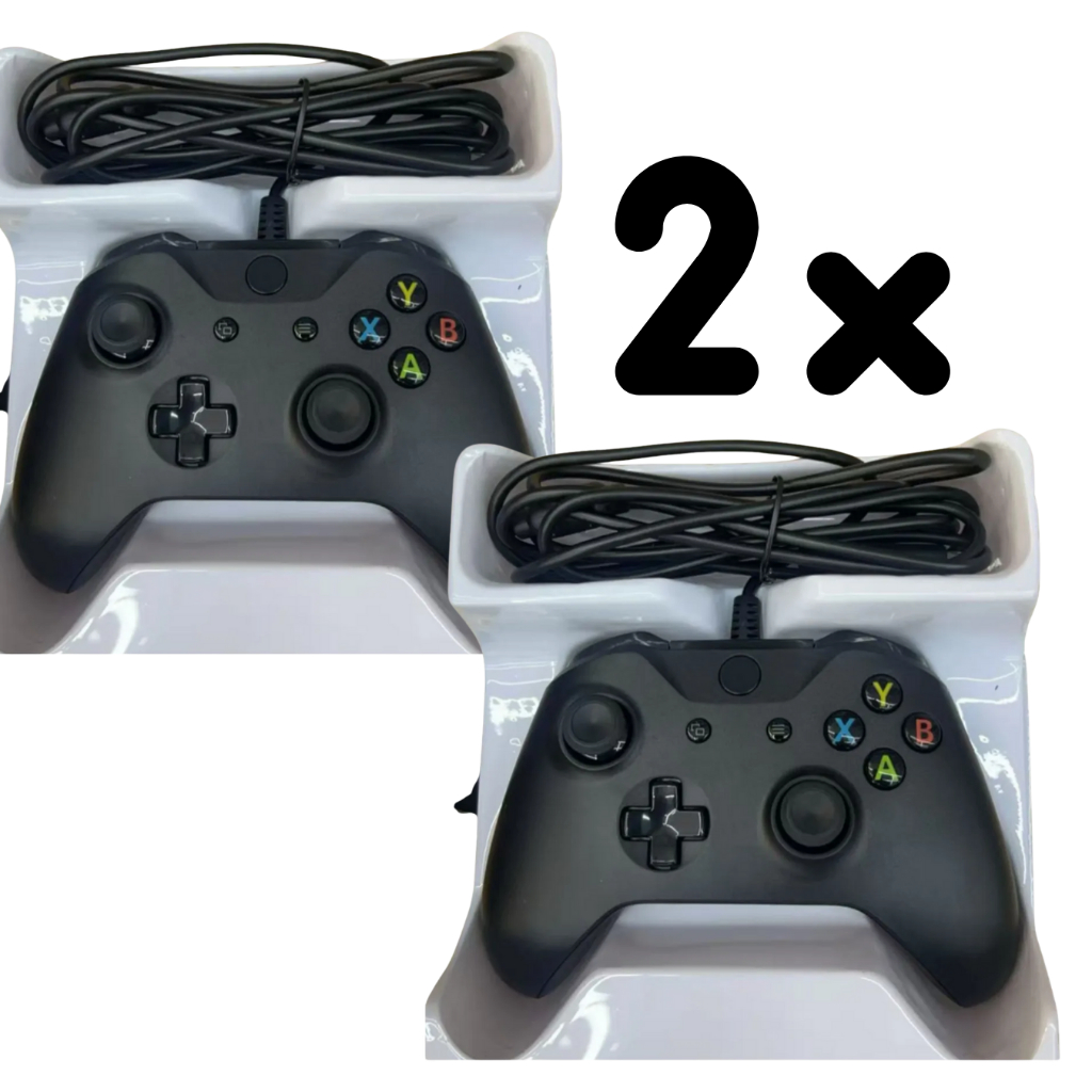 Kit 2 Controles Compatível Xbox One Series E Series X E Pc Com Fio Oferta em Oferta na Shopee
