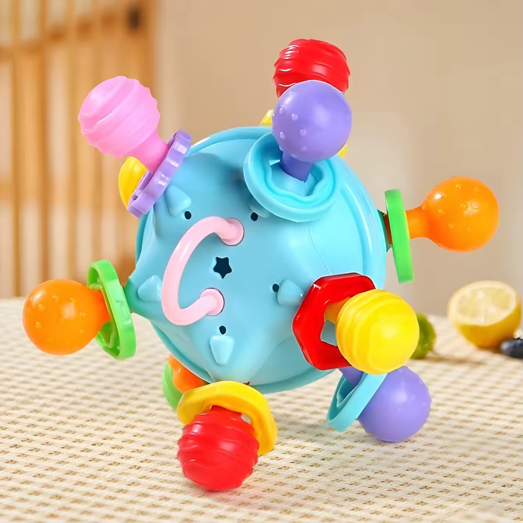Bola Brinquedo Bebê Chocalho Sensorial Mordedor Massageador