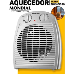 Aquecedor De Ar Elétrico Doméstico Silencioso Casa Sala Quarto Banheiro Escritório Portátil Mondial