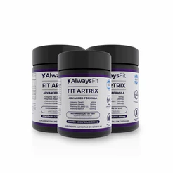 FitArtrix® - Colágeno tipo 2, Vitamina D3, Vitamina K2 MK7, Magnésio Dimalato - 60 Cápsulas - 3 Unidades