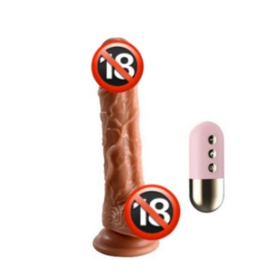 Consolo Vibrador Imita Pele 20 Cm Vai e Vem Pênis Ultra Realista Macio Dildo Grande Grosso