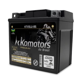 Bateria 12V 5Ah KTX5LU-BS Biz Bros Titan CG XRE CRF Zig Komotors