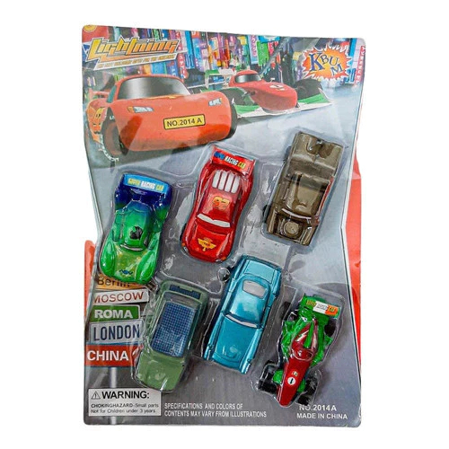 Brinquedo Kit 6 Carrinhos Tipo Mcqueen Brinquedo Relâmpago Carros Envio Imediato