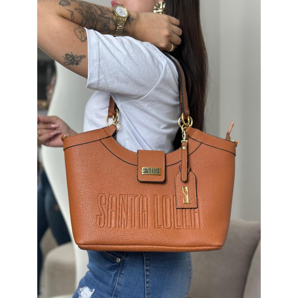 Bolsa feminina luxo grande de ombro e transversal estruturada espaçosa com design elegante em Oferta na Shopee