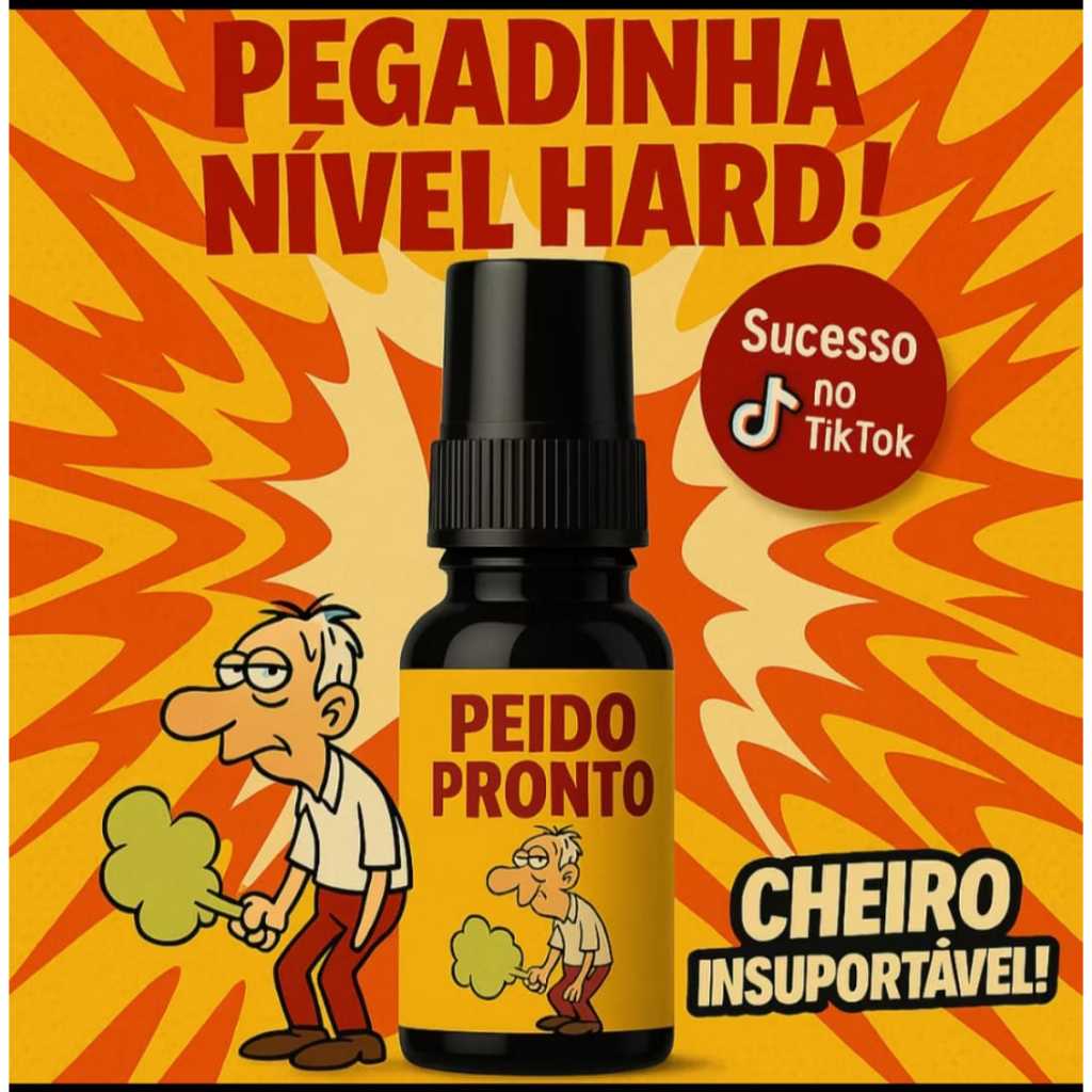 Peido Pronto Falso Realista Oficial Spray Pegadinha Engraçada Zoação Peido Liquido 30ml