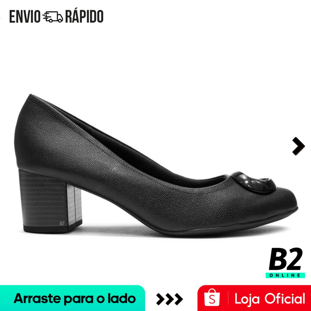 Scarpin Usaflex Salto Baixo Casual Feminino Original Com Nota Fiscal e Garantia - Women Shoes
