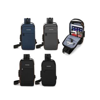 Bolsa Mochila Anti Furto Tiracolo Pochete Transversal Ombro Anti-roubo Usb em Oferta na Shopee
