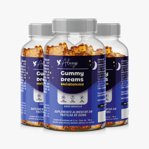 GummyDreams - Melatonina em Gomas - 30 Gummies - 3 Unidades