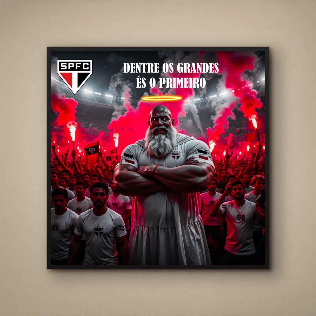 Quadro Personalizado Time São Paulo Fc Santo Paulo 50x50 cm