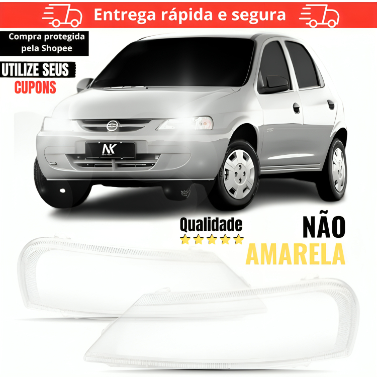 Par/Un Lente Farol Dianteiro Celta 2000 2001 2002 2003 2004 2005 2006 Lentes em Oferta na Shopee