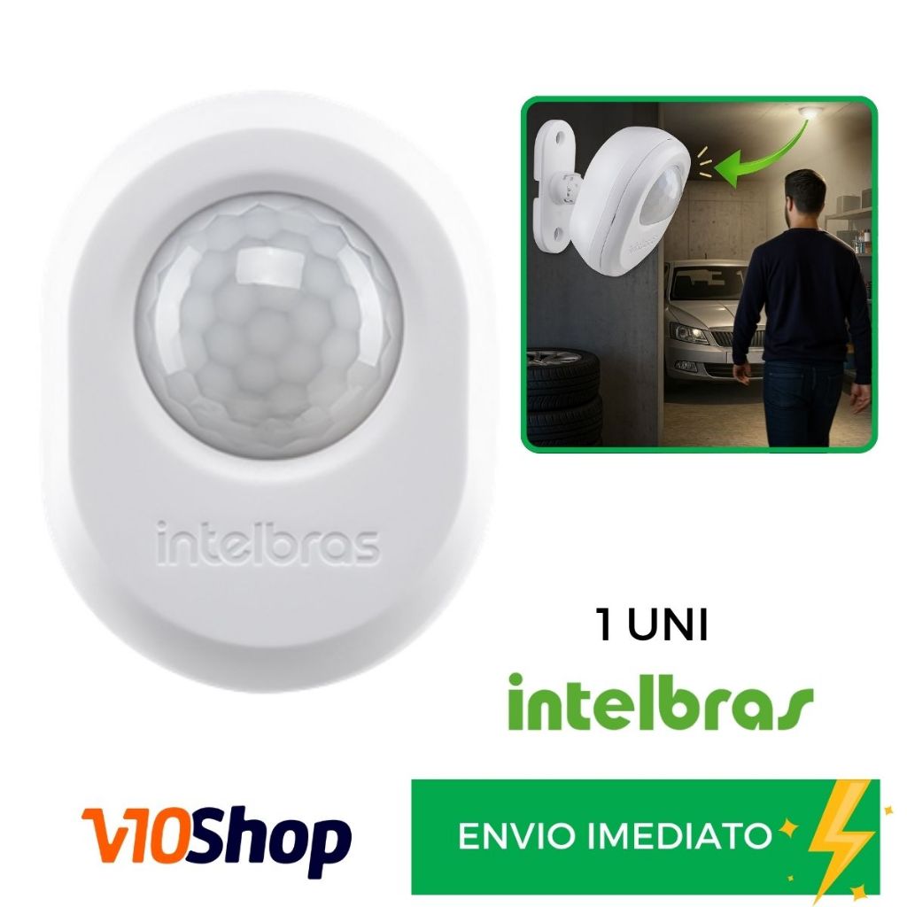Interruptor Sensor Presença Iluminação para Parede ou Teto Espi 360a Intelbras V10 Shop
