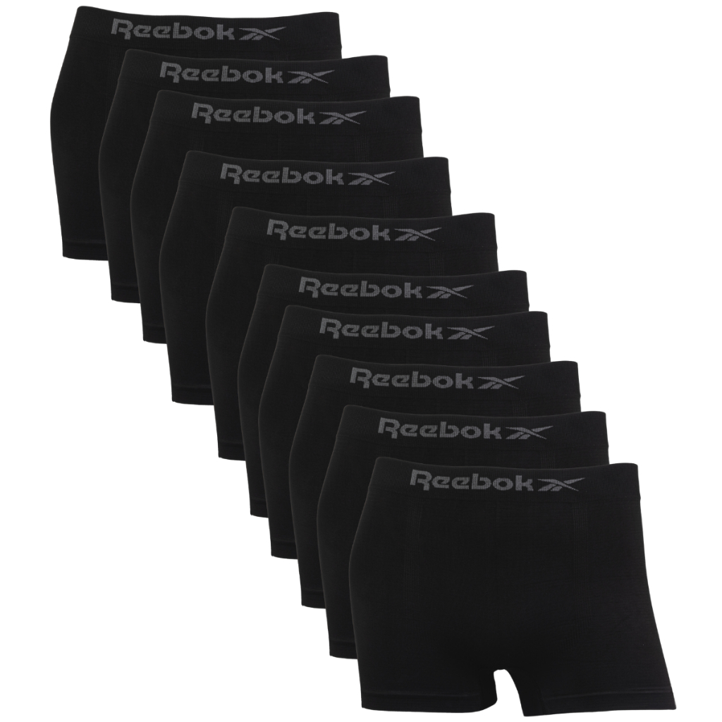 Kit 6 Cuecas Boxer Masculina Reebok Lisa Sem Costura Microfibra
