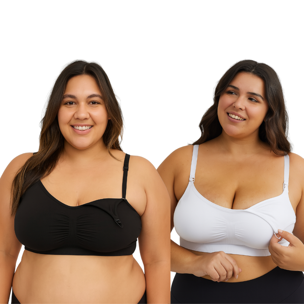 Kit 2 Sutiã Amamentação Plus Size Bojo Removível Reforçado Gestante Pós Parto - KT2.9009185 em Oferta na Shopee