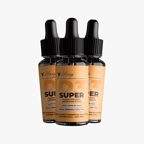 Super Vitamina D3 - 2.000ui por gota com TCM - 3 Unidades