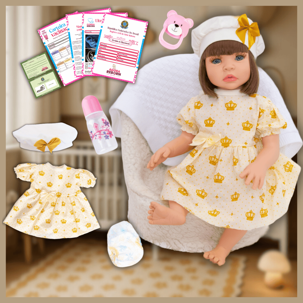 Boneca Bebê Reborn Original Realista de Silicone Menina Pode Dar Banho Envio Imediato - Mom & Baby