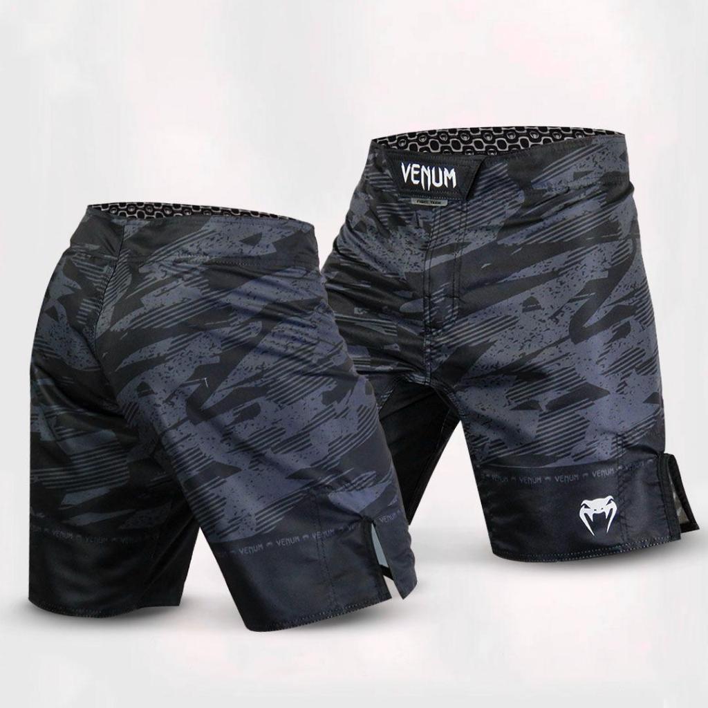 Bermuda Venum Fightshort Camo Warrior Preto Dark - Men Clothes