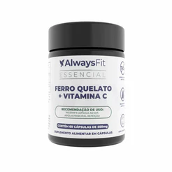 Ferro Quelato 35 mg + Vitamina C 135 mg AlwaysFit - 60 Cápsulas 500 mg